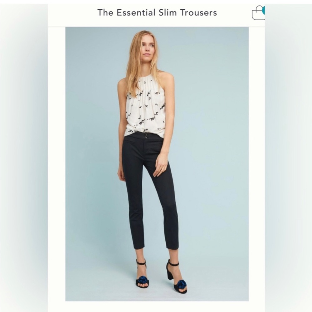 Anthropologie Essential Slim Trousers | Size 00